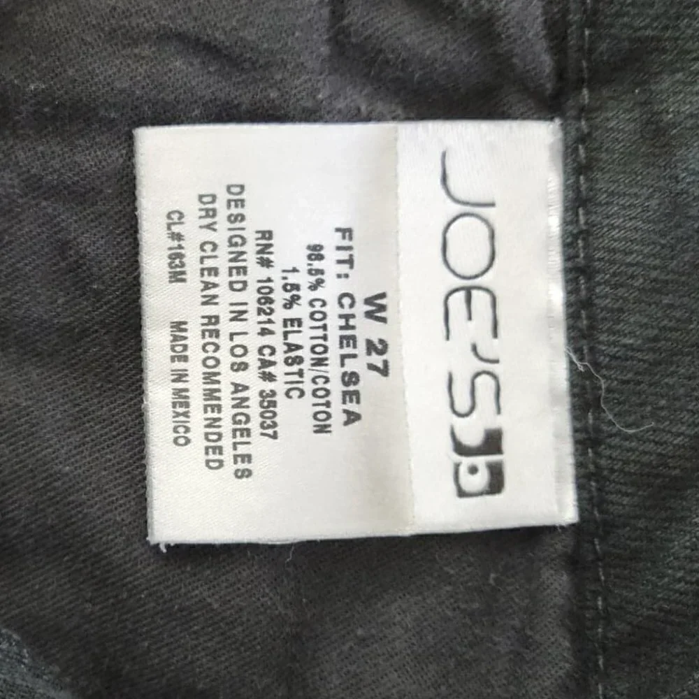 Joe's Chelsea Black Jeans #4 Size 27